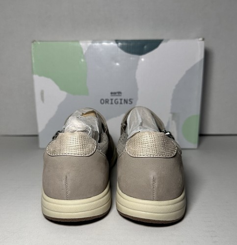 Earth Origins Leather Slip-Ons w/ Perf Detail Elsie Granite New With Box - Picture 4 of 9
