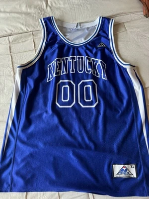 Vintage Kentucky Wildcats Jersey Men’s XL Blue #00 Apex NCAA B-ball Tony Delk - Image 1 of 4