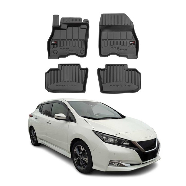 Omac Gummi FußMatten FüR Nissan Leaf 2017-2024 Premium Tpe Automatten Schwarz 4X-image