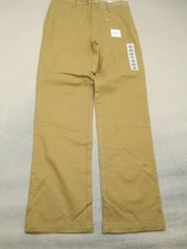 NWT Old Navy Size 12 Boys Beige Cotton Blend Straight Pockets Casual Pants 006
