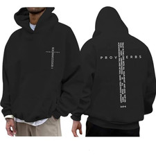 Unisex Christian Hoodies Inspirational Religious Faith Cross Bible Verse Graphic