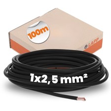 100 Meter Lapp Kabel 4520012 PVC Einzelader H07V-K 2,5 mm² schwarz Leitung Litze