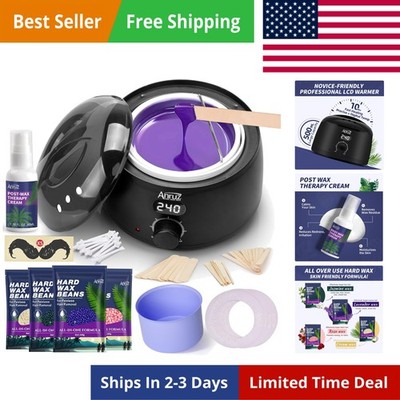 Waxing Kit for Women Men - Digital Wax Kit for Hair Removal with Post-Wax Cre...