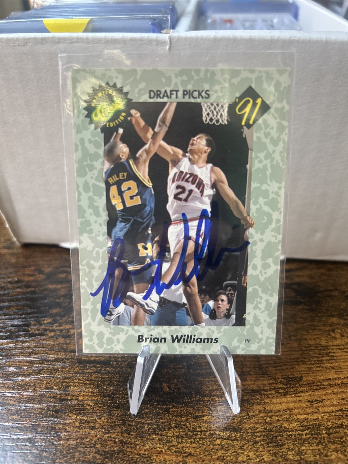 1991 Classic Draft Picks Basketball 347/1100 Brian Williams Signed Autograph
