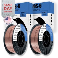  2 x 10-Lb Spools ER70S-6 .045" 1.2 mm Mild Steel MIG Welding Wire
