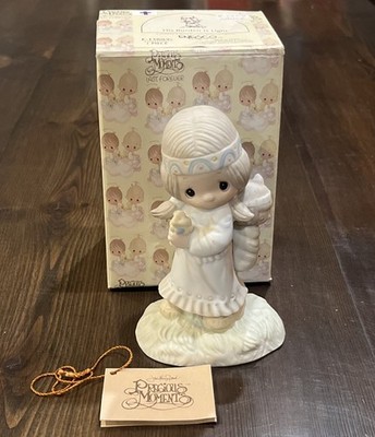 PRECIOUS MOMENTS 1978 E-1380/G ''HIS BURDEN IS LIGHT'' Native American Vintage 