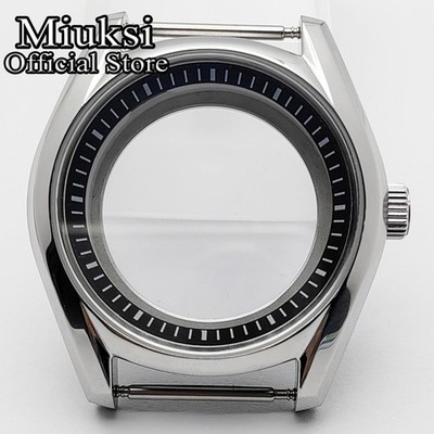 Miuksi 40mm watch case sapphire glass for NH35 NH36 ETA 2824 PT5000 movement 