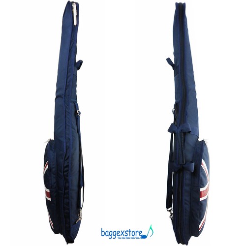 Union Jack UK Flag Electric Guitar Padded Gig Bag with Pocket 2 Shoulder Straps - Picture 3 of 10