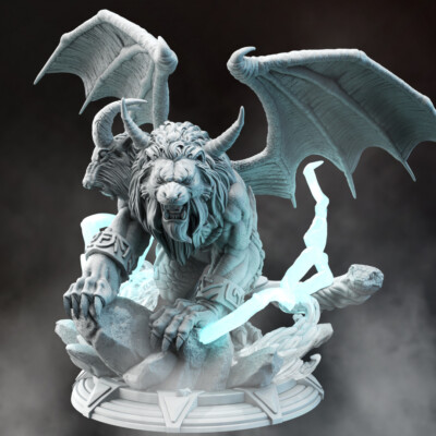 Vilamin Lightning Chimera Miniature | D&D DnD | 