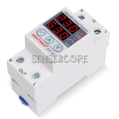 40/63/80A AC 230V Din Rail Adjustable Auto Over/Under Voltage Protector Device
