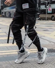 Niepce Urban Shadow Cargo Joggers Japanese Streetwear Multi Pockets Pants