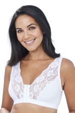 Eden House cotton lace, front fastening magic bra - Size 14 - Unpadded No Wires