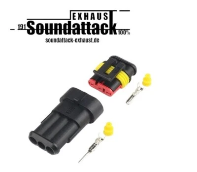 MARKENLOS AMP Superseal 3 Polig KFZ Stecker 0,75- 2,0 Steckverbindung Auto Motorrad CAR