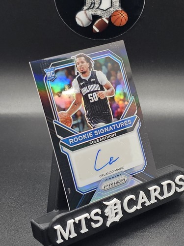 Cole Anthony 2020-21 Prizm Rookie Signatures Black Prizm 1/1 - Picture 6 of 7
