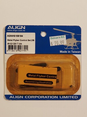Align Trex 450 AGNHS108184 Metal Flybar Control Set HS1081T-84 Blue