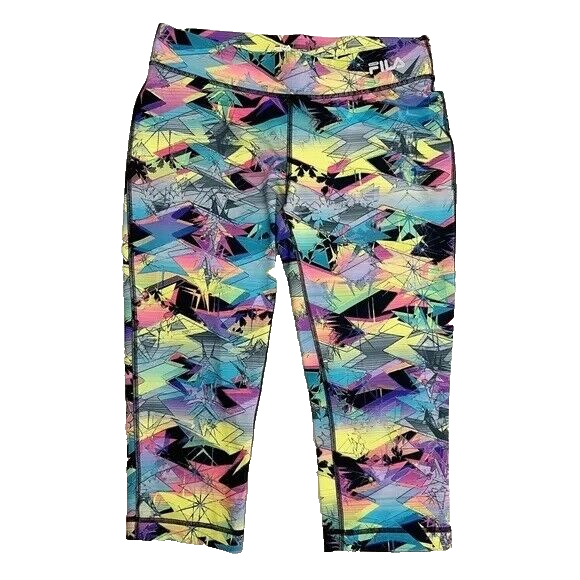 Leggings da corsa Fila Sports Maui Skimmer Capri stampa elettrica 3X
