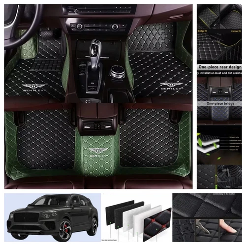 Fit For Bentley Bentayga 2016-2022 Car Floor Mats Carpet Cargo Liners Waterproof - Imagen 29 de 41