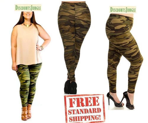 Women's PLUS SIZE Army Camo Camouflage 