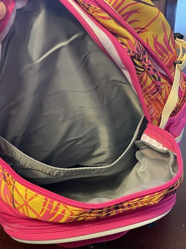 High Sierra Backpack Pink Tropical Hawaiian School Bag - Picture 10 of 12