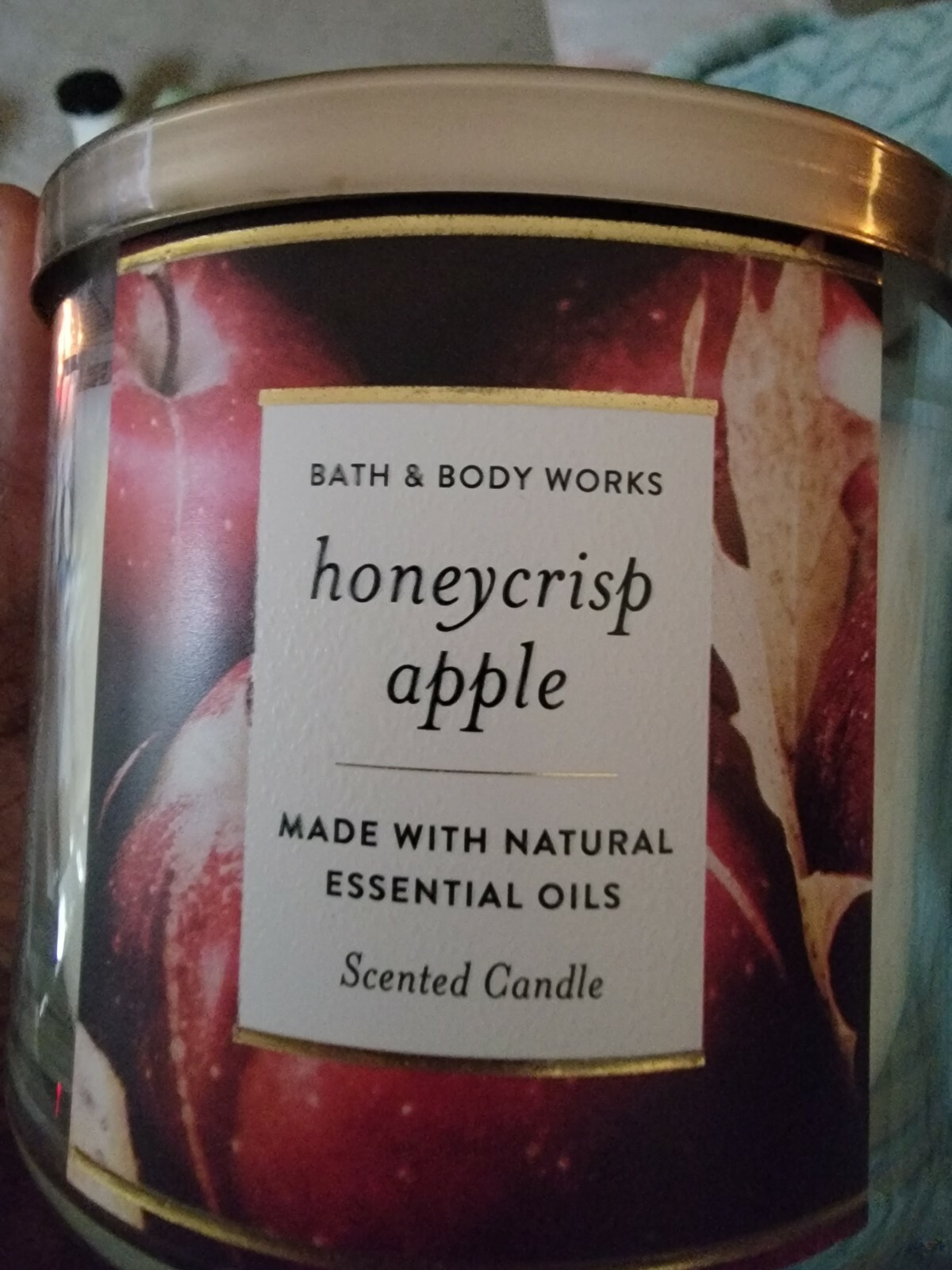 NEW Bath & Body Works (HONEYCRISP APPLE) 3 Wick Candle Large 14.5 oz 💝