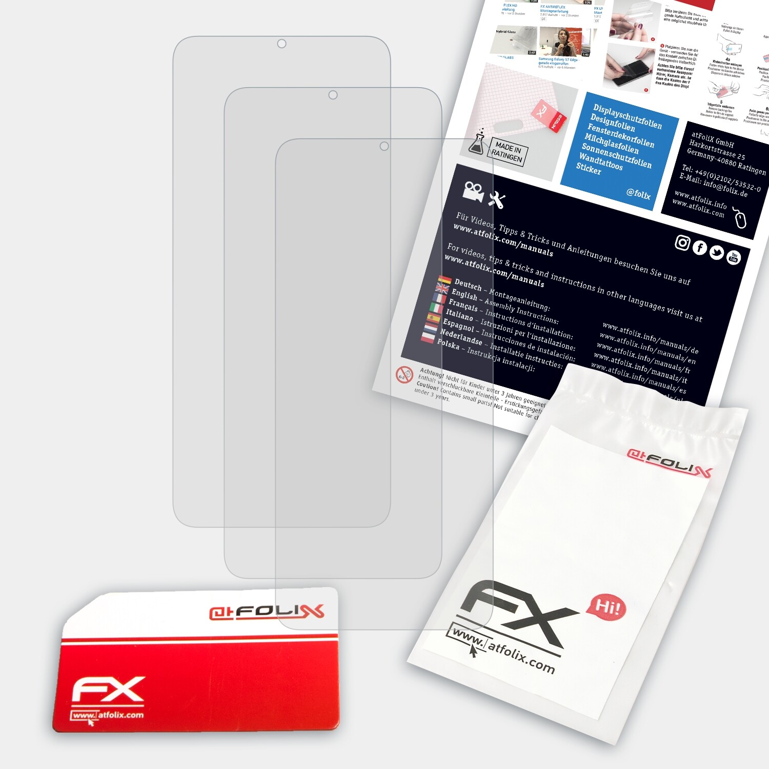 AtFoliX Protecteur écran PocketBook InkPad 4 (x2) - Mat Anti-choc
