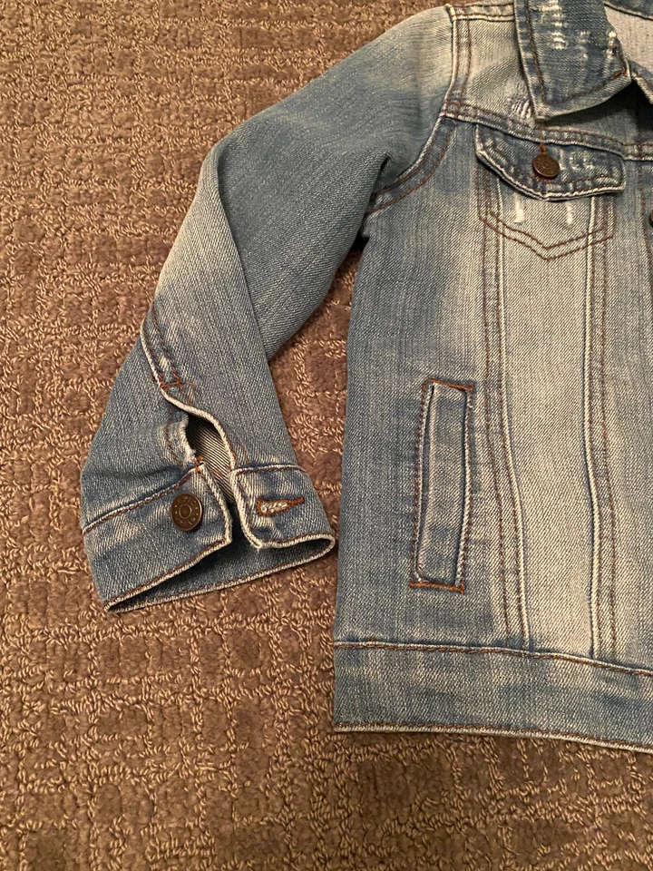 Chaqueta vaquera azul denim Epic Threads con botones talla 6 para niñas Foto 4 de 4