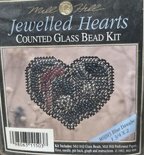 Mill Hill Jeweled Hearts Counted Glass Bead Kit Tulip 1992 NEW