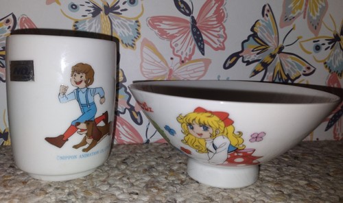 Her Majesty's Petit Ange 1977 Angie Girl Mama Ceramic Bowl And Cup Set - Picture 2 of 4