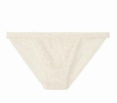 New w/Tag Victoria's Secret  $1.25 SHIP!  XL String Bikini Coconut White