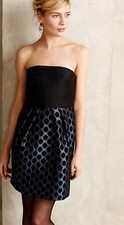 NEW $295 Anthropologie 4C Flared Dot Dress Size 10 Z251-24