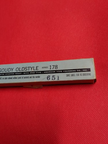 Goudy Old Style Series 178 Figures 8 Point American Type Founders Co New - Picture 3 of 7