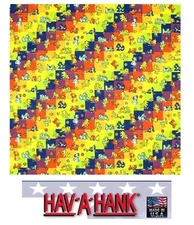 Premium Hav-A-Hank DOG Cartoon Puppy CHECKERED Bandana BANDANNA COLLAR*USA MADE