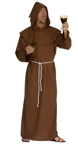 Mens Brown Medieval Monk Halloween 