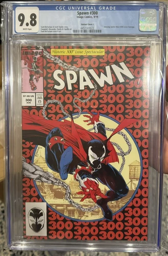 SPAWN #300 CGC 9.8 McFARLANE AMAZING SPIDER-MAN #300 HOMAGE Image 2019 Cover J