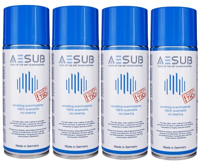 4x AESUB Blue 400ml - Scanning Spray - sublimierend - pigmentfrei