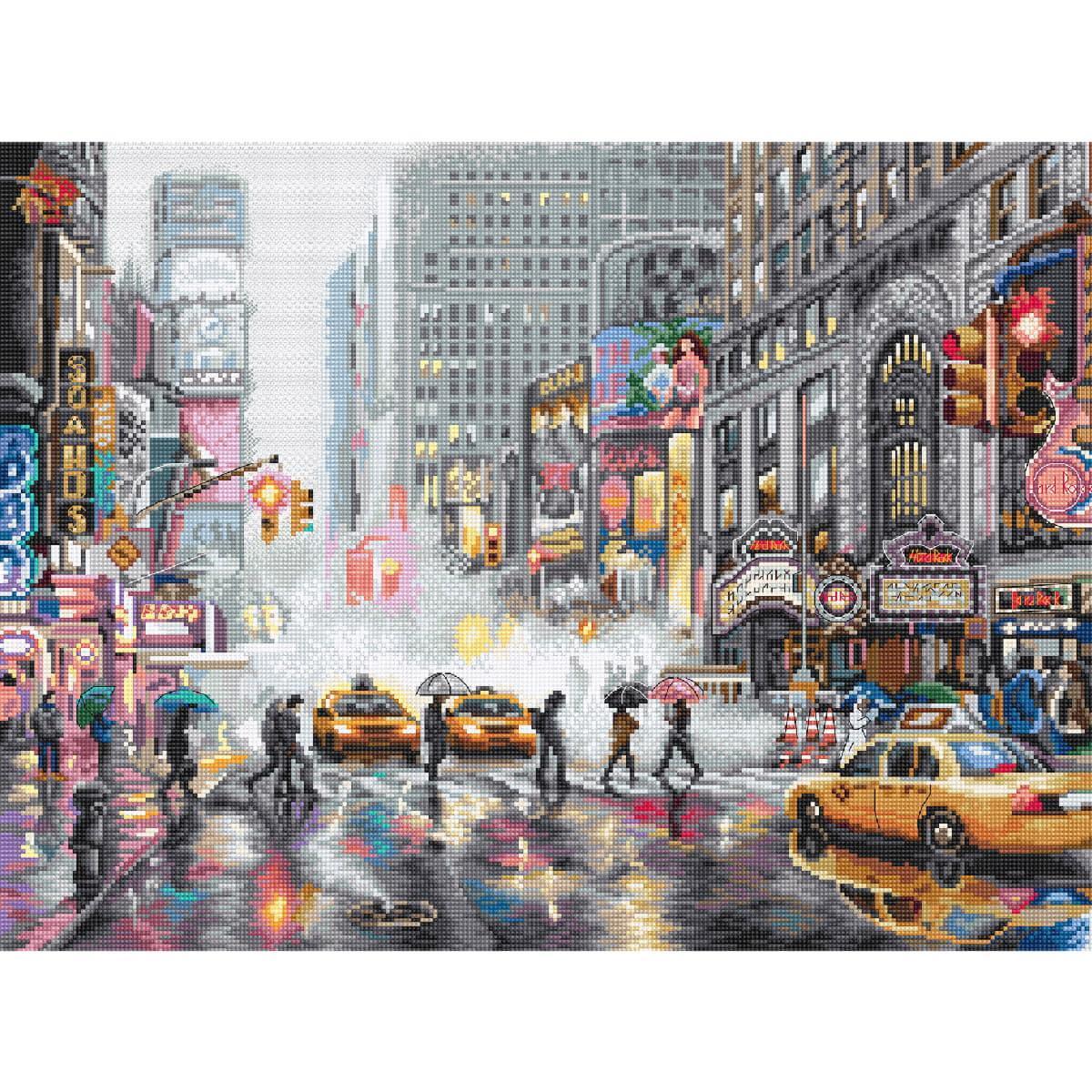 Letistitch counted cross stitch kit ""New York"", 40x30cm, DIY