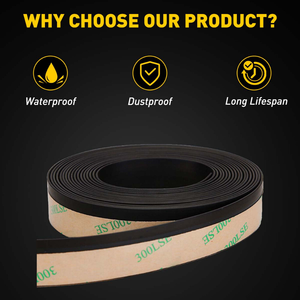 4M Rubber Seal Strip Car Front Rear Side Trim Window Edge Moulding Weatherstrip