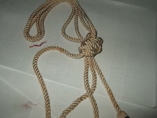 Cravate rideau cordon crème avec pompons neuve