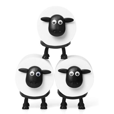 3x Toilettenpapierhalter als Schaf DER Toilettenrollenhalter NO Toilettenpapier