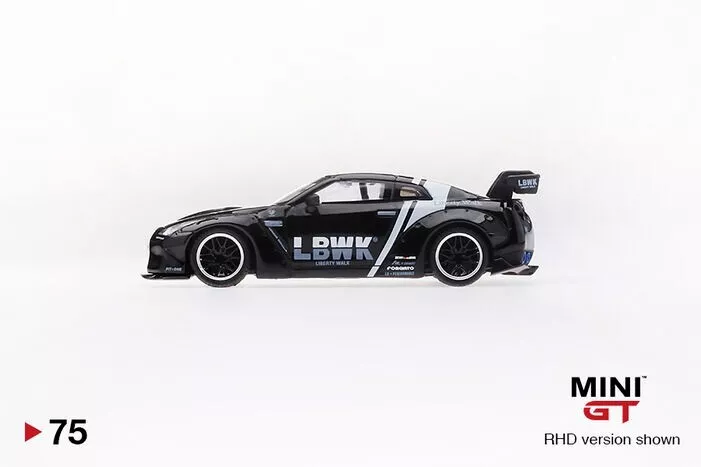 MINI GT 75 LB WORKS Nissan GT-R (R35) Black / Livery 2.0 MINI GT 75 LB WORKS Nissan GT-R (R35) Black / Livery 2.0