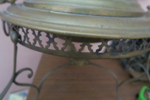Large Vintage Brass Metal Fire Pit Incense Burner Censor - Turkish Brazier - Picture 7 of 12