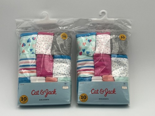 Cat & Jack Underwear Girls Size 10 Girlshorts 100 Cotton 2 Packages (10 Each) - Picture 3 of 6