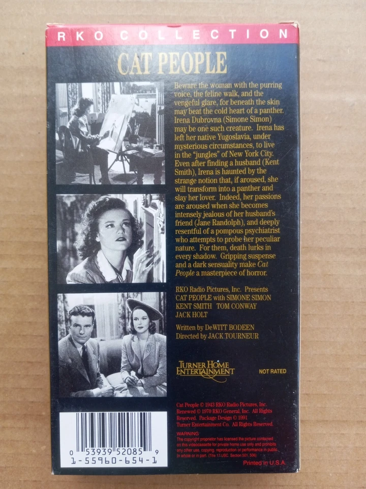 The Cat People VHS 1941 RKO Collection Simone Simon Kent Smith (1991) - Image 4 of 4
