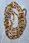 Lovely Vintage Fall Beaded Extra Long Necklace Multi Color Czech Glass Beads AB — photo 1