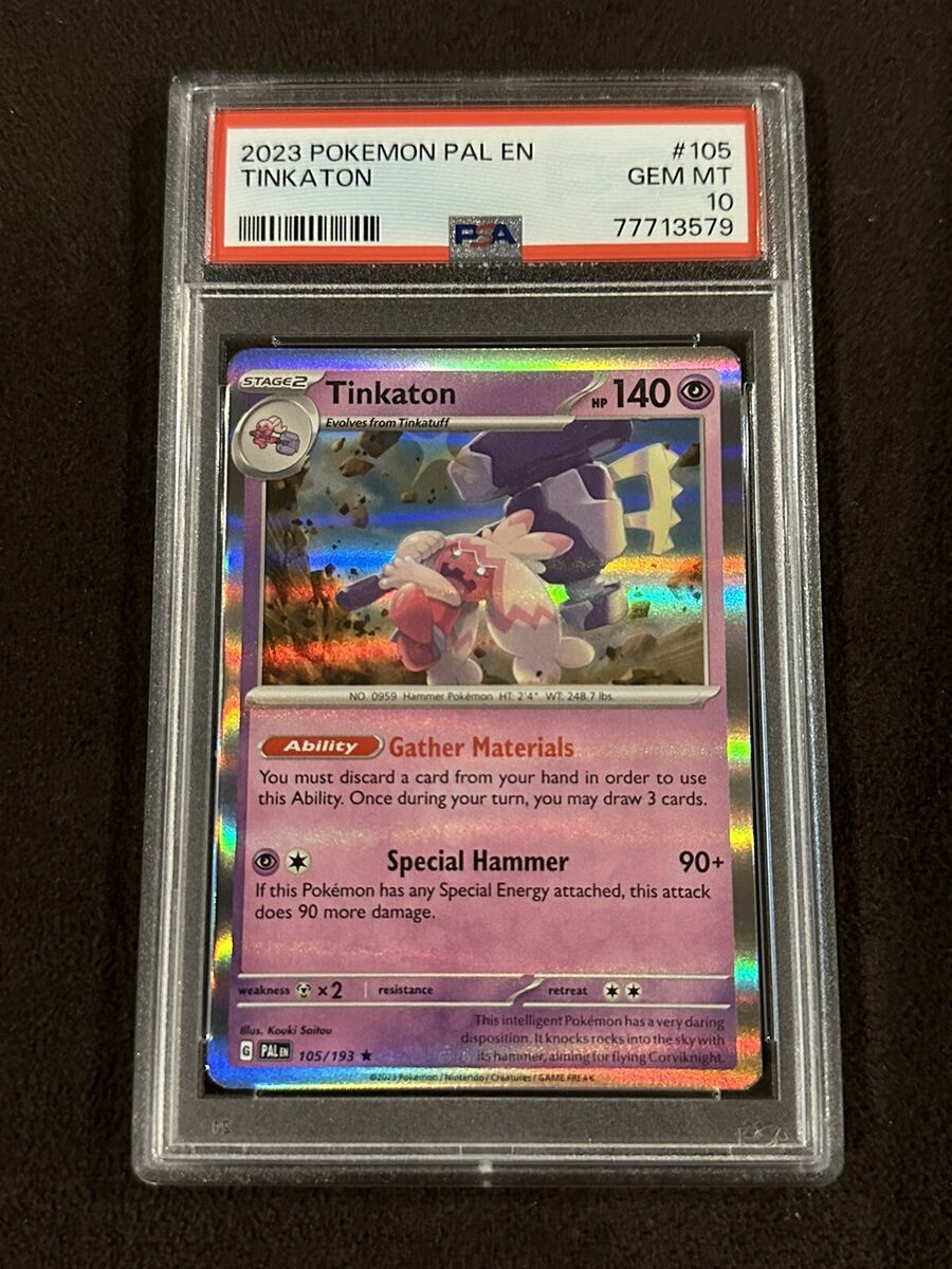 PSA 10 Tinkaton 105/193 Paldea Evolved Rare Holo Pokemon PSA 10 Tinkaton 105/193 Paldea Evolved Rare Holo Pokemon