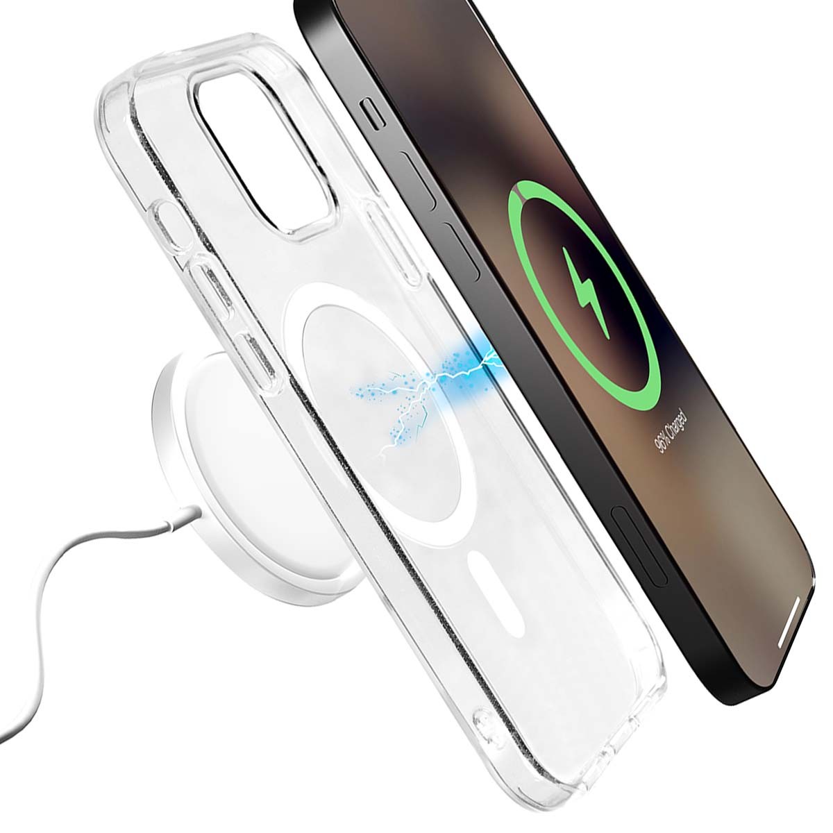 Coque iPhone 13 Pro Max Puro Lite Mag transparente en silicone