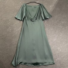 BANANA REPUBLIC Flutter-Sleeve Knee-Length Dress Size 2 Dark Green 760563