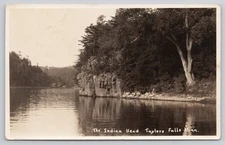 The Indian Head Taylors Falls Minnesota MN RPPC Real Photo Postcard