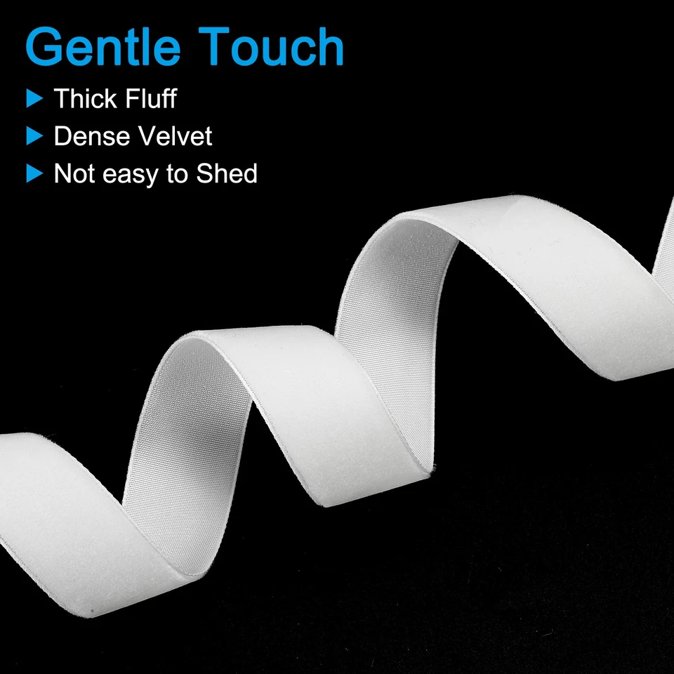 0.75" x 10 Yard Ribbon Single Faced Velvet Spool for DIY White - Image 4 of 4