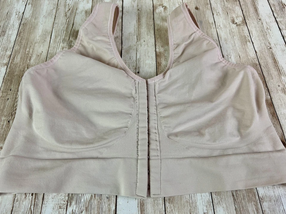 Sujetador Just My Size para mujer 4X nude cierre frontal inalámbrico cómodo soporte JMS 1274 Foto 2 de 4